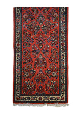 A33295 Persian Rug Sarouk Handmade Runner Traditional 2'8'' x 9'8'' -3x10- Pink Floral Design