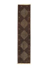 A33298 Persian Rug Bijar Handmade Runner Traditional 2'2'' x 9'7'' -2x10- Blue Red Orange Geometric Herati Design.jpg