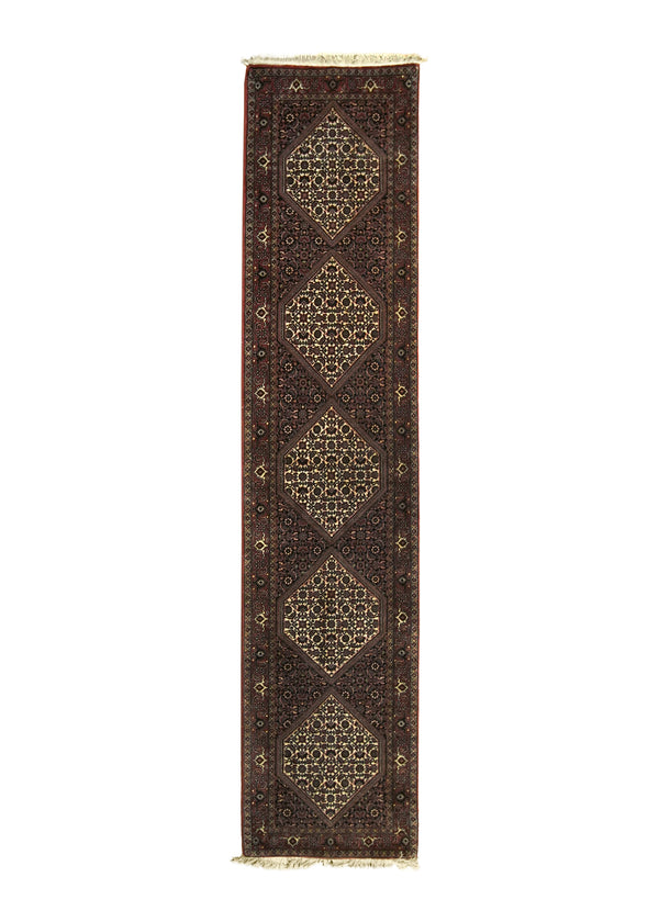 A33298 Persian Rug Bijar Handmade Runner Traditional 2'2'' x 9'7'' -2x10- Blue Red Orange Geometric Herati Design.jpg