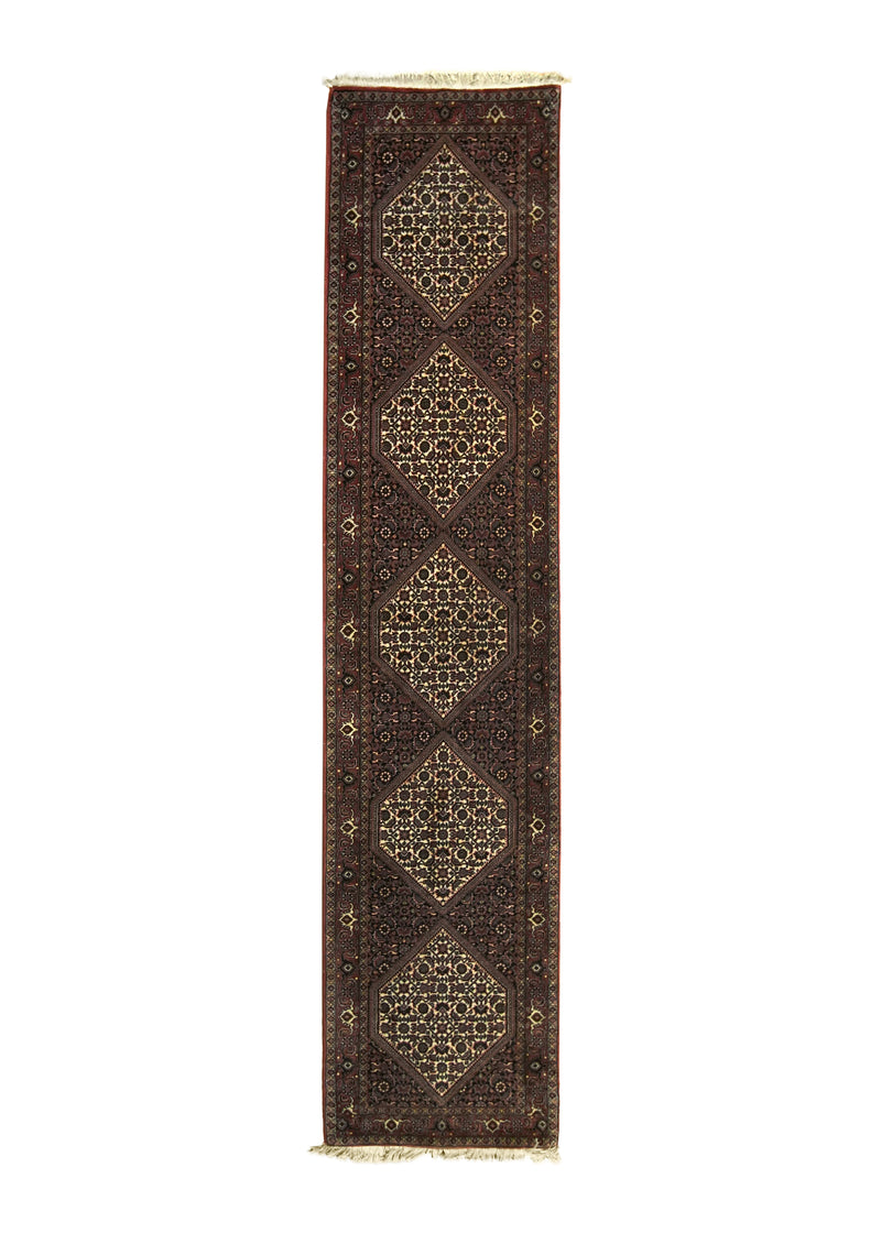 A33298 Persian Rug Bijar Handmade Runner Traditional 2'2'' x 9'7'' -2x10- Blue Red Orange Geometric Herati Design.jpg