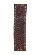 A33300 Persian Rug Bijar Handmade Runner Traditional 2'7'' x 9'8'' -3x10- Red Blue Geometric Herati Design.jpg