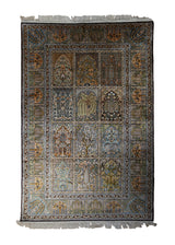 A33325 Oriental Rug Kashmiri Handmade Area Traditional 4'5'' x 6'10'' -4x7- Multi-color Yellow Gold Garden Design