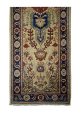 A33358 Oriental Rug Pakistani Handmade Runner Transitional Tribal 2'8'' x 9'11'' -3x10- Yellow Gold Blue Floral Heriz Design