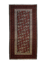 A33423 Persian Rug Baloch Handmade Area Tribal 3'5'' x 6'8'' -3x7- Red Geometric Design