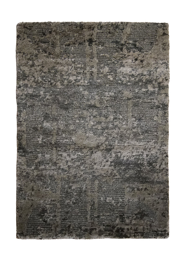 A33443 Oriental Rug Indian Handmade Area Modern 2'0'' x 3'0'' -2x3- Brown Gray Splatter Abstract Design