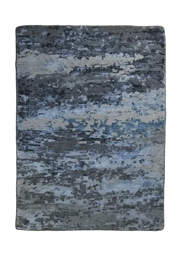 A33537 Oriental Rug Indian Handmade Area Modern 2'0'' x 3'0'' -2x3- Gray Blue Abstract Splatter Design