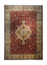 A33654 Persian Rug Tabriz Handmade Area Traditional 10'10'' x 15'8'' -11x16- Red Floral Design
