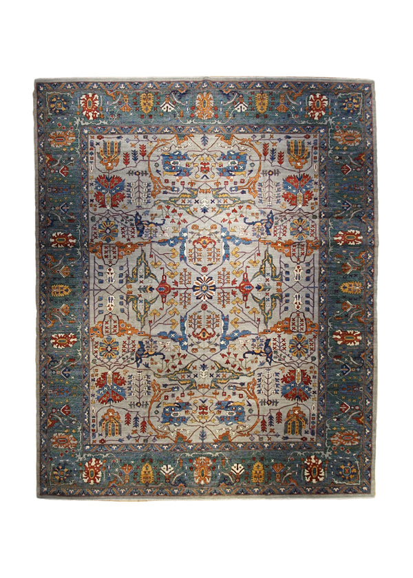 A33705 Oriental Rug Pakistani Handmade Area Transitional Tribal 12'0'' x 14'6'' -12x15- Blue Serapi Geometric Design