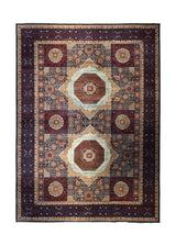 A33808 Oriental Rug Pakistani Handmade Area Transitional Tribal 10'2'' x 13'10'' -10x14- Blue Red Mamluk Geometric Nooristan Design