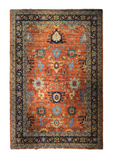 A33844 Oriental Rug Pakistani Handmade Area Transitional Tribal 12'0'' x 18'1'' -12x18- Red Blue Ariana Floral Serapi Design