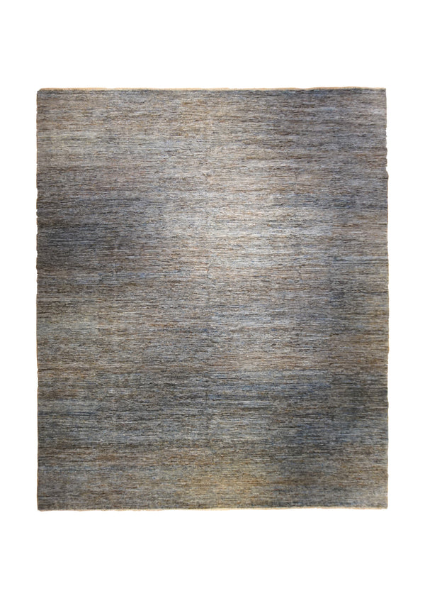 A33848 Oriental Rug Pakistani Handmade Area Transitional Tribal 11'9'' x 14'2'' -12x14- Blue Brown Gabbeh Stripes Design