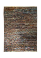 A33849 Oriental Rug Pakistani Handmade Area Transitional 8'11'' x 11'9'' -9x12- Multi-color Red Gabbeh Stripes Design
