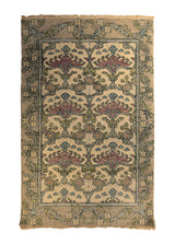 A33879 Oriental Rug Indian Handmade Area Transitional 3'6'' x 5'6'' -4x6- Whites Beige Floral Design