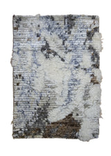 A33900 Oriental Rug Indian Handmade Area Modern Neutral 2'0'' x 3'0'' -2x3- Gray Brown Abstract High Low Pile Design.jpg