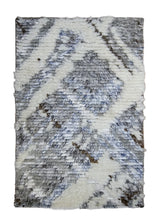 A33902 Oriental Rug Indian Handmade Area Modern Neutral 2'0'' x 3'0'' -2x3- Whites Beige Gray Abstract Geometric High Low Pile Design.jpg