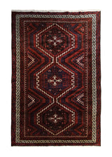 A33913 Persian Rug Baloch Handmade Area Tribal 5'6'' x 8'4'' -6x8- Red Geometric Design