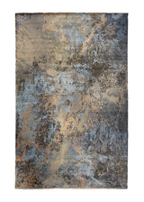 A33963 Oriental Rug Indian Handmade Area Modern 12'0'' x 18'0'' -12x18- Whites Beige Blue Abstract Splatter Design