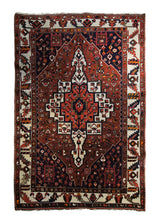 A34003 Persian Rug Bakhtiari Handmade Area Tribal 6'1'' x 9'6'' -6x10- Red Geometric Design