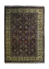 A34007 Oriental Rug Indian Handmade Area Transitional 3'11'' x 5'7'' -4x6- Purple Oushak Floral Design