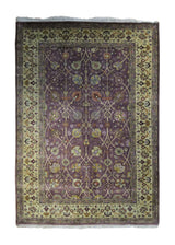 A34008 Oriental Rug Indian Handmade Area Transitional 4'0'' x 5'9'' -4x6- Purple Oushak Floral Design