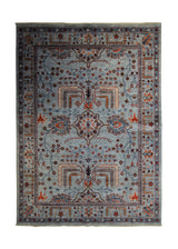 A34031 Oriental Rug Pakistani Handmade Area Transitional 4'10'' x 6'10'' -5x7- Gray Blue Ariana Floral Mahal Design