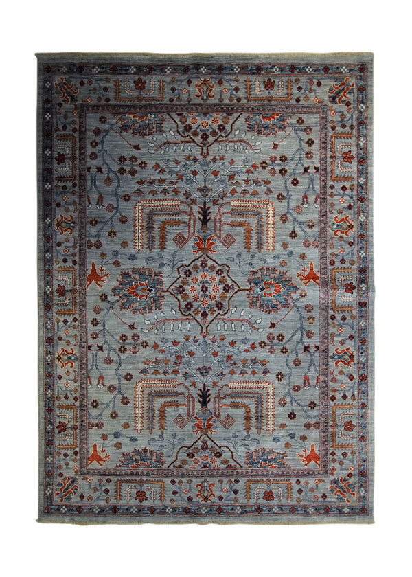 A34031 Oriental Rug Pakistani Handmade Area Transitional 4'10'' x 6'10'' -5x7- Gray Blue Ariana Floral Mahal Design