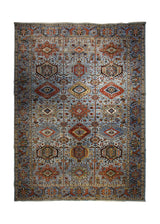 A34118 Oriental Rug Pakistani Handmade Area Transitional Tribal 9'12'' x 13'11'' -10x14- Blue Gray Red Ariana Geometric Kazak Design