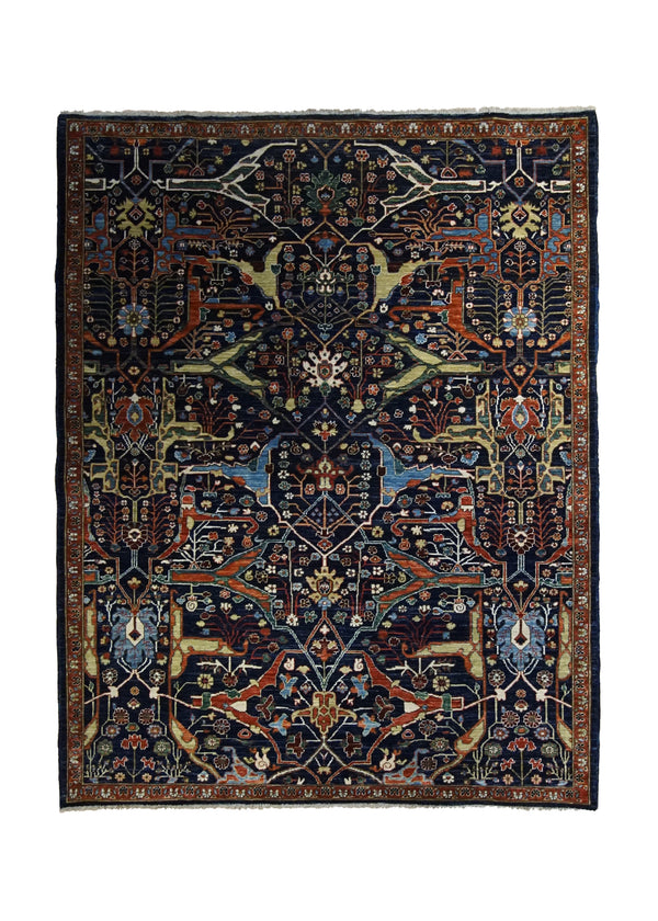 A34131 Oriental Rug Pakistani Handmade Area Transitional 5'4'' x 6'10'' -5x7- Blue Mostofi Geometric Design