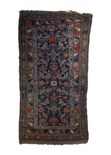 A34143 Persian Rug Kurdistan Handmade Area Tribal Antique 3'0'' x 5'7'' -3x6- Blue Whites Beige Geometric Herati Design