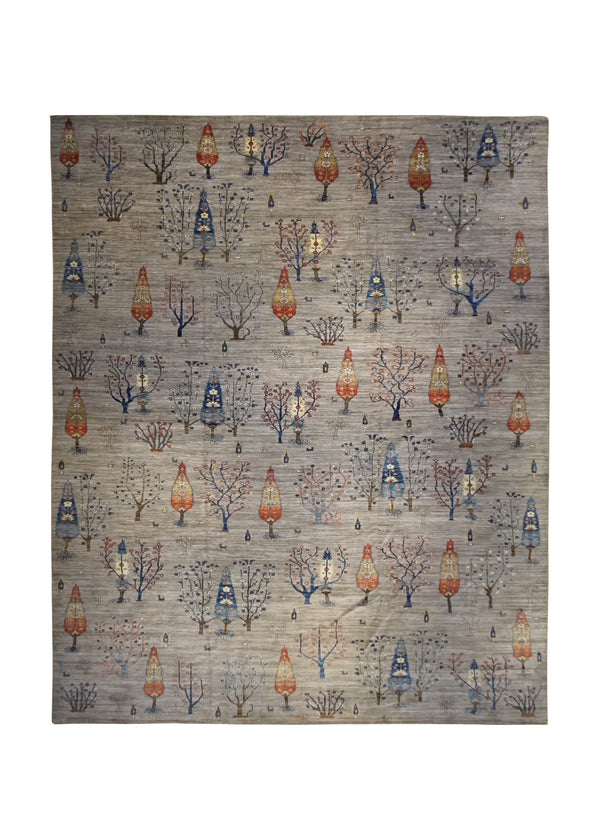 A34156 Oriental Rug Pakistani Handmade Area Transitional 12'2'' x 17'11'' -12x18- Whites Beige Tree of Life Lori Gabbeh Design