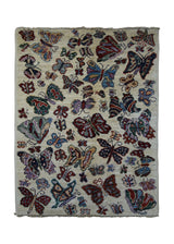A34167 Oriental Rug Pakistani Handmade Area Transitional 2'2'' x 3'3'' -2x3- Whites Beige Multi-color Animals Pictorial Gabbeh Design