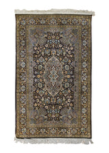 A34208 Oriental Rug Kashmiri Handmade Area Traditional 2'6'' x 4'1'' -3x4- Yellow Gold Black Floral Design