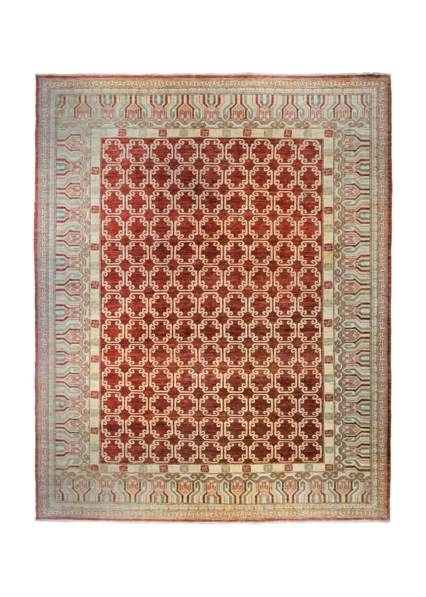A34216 Persian Rug Bakhtiari Handmade Area Antique Tribal 4'11'' x 6'10'' -5x7- Red Geometric Design