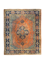 A34220 Oriental Rug Turkish Handmade Area Traditional 11'8'' x 13'11'' -12x14- Red Blue Geometric Design