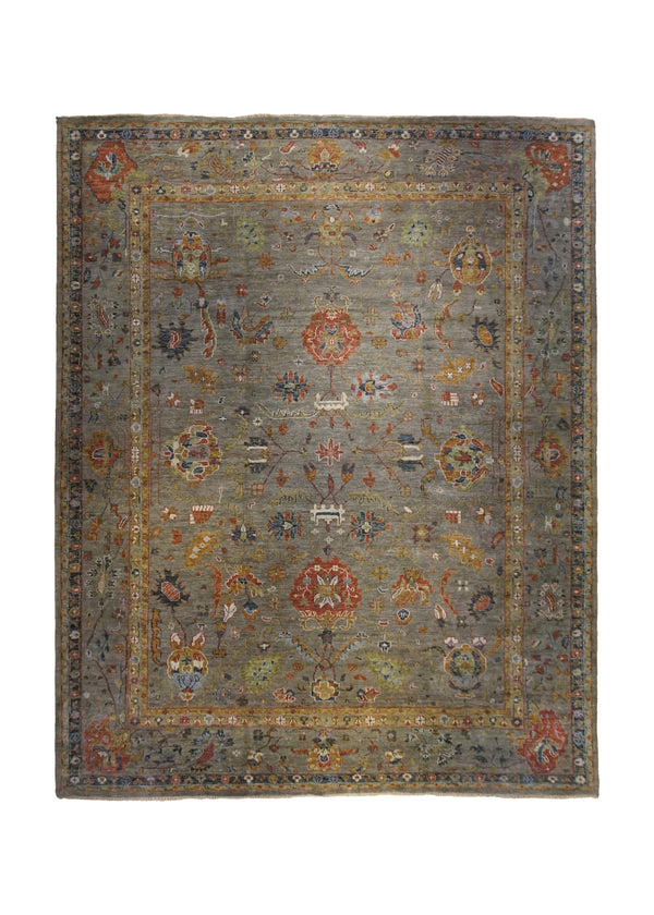 A34245 Oriental Rug Indian Handmade Area Transitional 12'0'' x 14'11'' -12x15- Gray Sultanabad Design