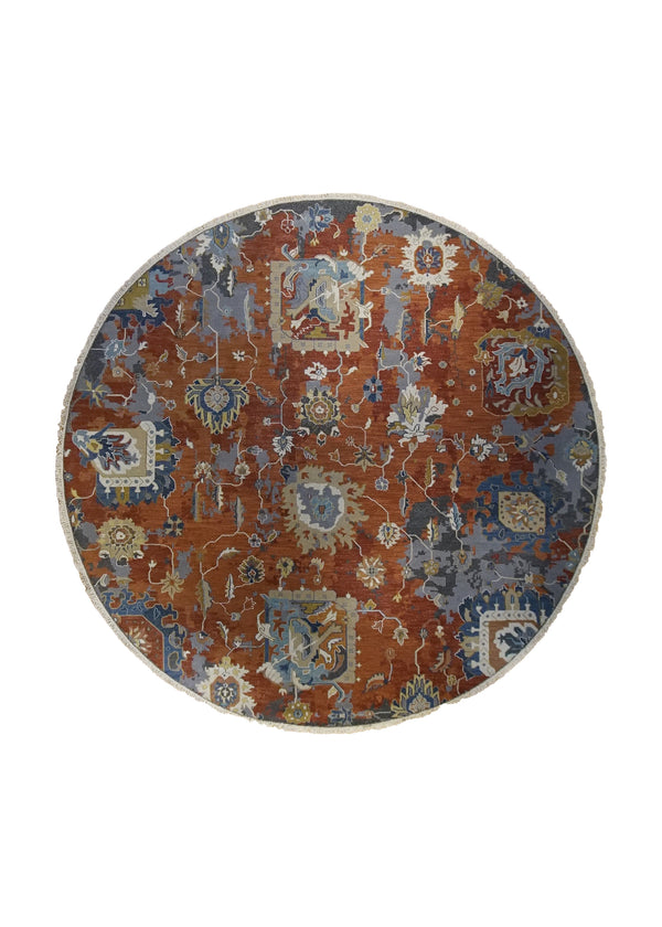 A34252 Oriental Rug Indian Handmade Area Transitional 9'12'' x 10'0'' -10x10- Red Soumak Oushak Design