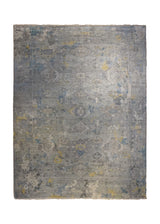 A34255 Oriental Rug Indian Handmade Area Transitional Neutral 9'2'' x 11'9'' -9x12- Whites Beige Yellow Gold Erased Kazak Design