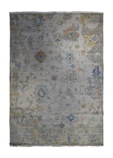 A34257 Oriental Rug Indian Handmade Area Transitional Neutral 6'1'' x 8'10'' -6x9- Whites Beige Yellow Gold Oushak Design