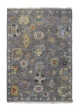 A34266 Oriental Rug Indian Handmade Area Transitional 4'12'' x 6'11'' -5x7- Gray Yellow Gold Oushak Design