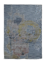 A34304 Oriental Rug Indian Handmade Area Modern 2'0'' x 3'0'' -2x3- Yellow Gold Whites Beige Abstract Splatter Design