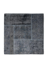 A34312 Persian Rug Handmade Square Antique Vintage 2'7'' x 2'7'' -3x3- Gray Distressed Patchwork Design