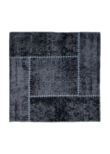 A34313 Persian Rug Handmade Square Antique Vintage 2'7'' x 2'7'' -3x3- Black Distressed Patchwork Design