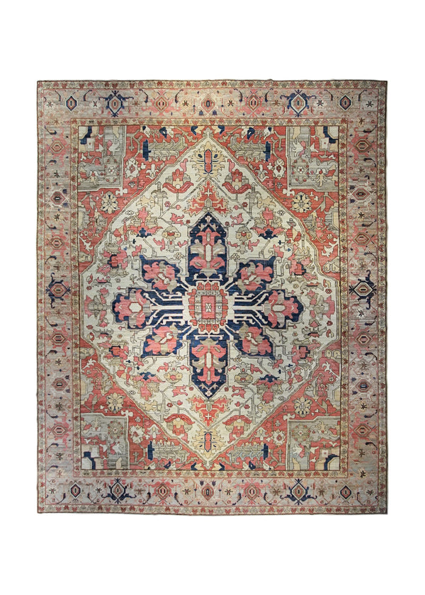 A34381 Oriental Rug Pakistani Handmade Area Transitional Tribal 11'11'' x 15'0'' -12x15- Red Geometric Heriz Design