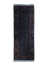 A34386 Oriental Rug Chinese Handmade Runner Traditional 2'8'' x 6'0'' -3x6- Black Red Mahi Fish Design
