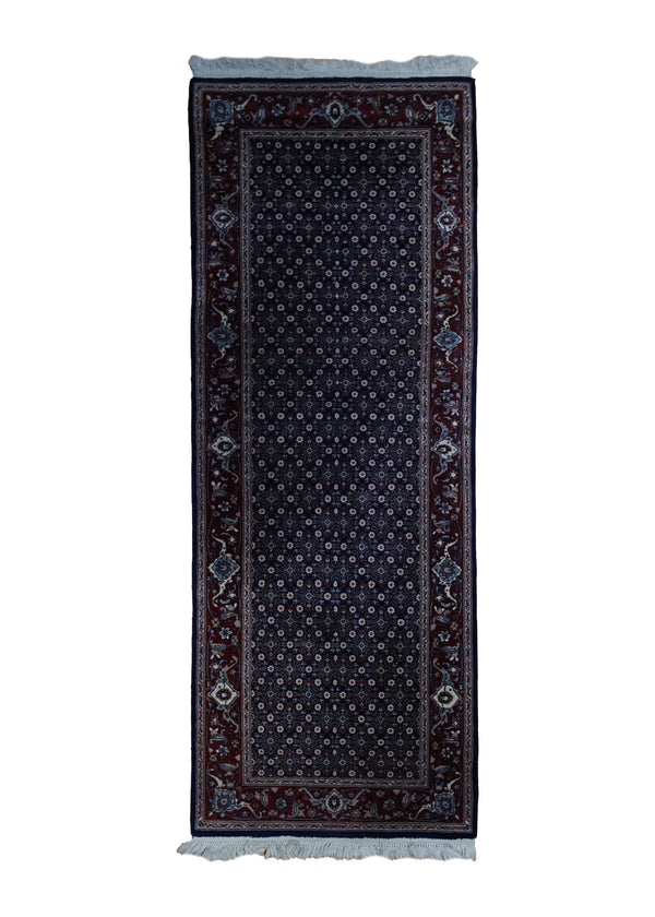 A34386 Oriental Rug Chinese Handmade Runner Traditional 2'8'' x 6'0'' -3x6- Black Red Mahi Fish Design