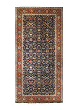 A34420 Oriental Rug Indian Handmade Area Traditional 7'12'' x 15'11'' -8x16- Red Black Geometric Mahal Design