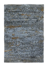 A34441 Oriental Rug Indian Handmade Area Modern Neutral 2'0'' x 3'0'' -2x3- Gray Abstract Splatter Design