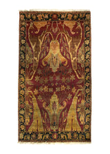 A34444 Oriental Rug Indian Handmade Area Transitional 5'12'' x 10'7'' -6x11- Yellow Gold Red Floral Jaipur Design