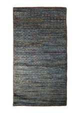 A34446 Oriental Rug Indian Handmade Area Modern 2'9'' x 4'9'' -3x5- Blue Gray Geometric Stripes Design