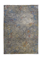 A34450 Oriental Rug Indian Handmade Area Transitional 10'2'' x 14'1'' -10x14- Whites Beige Gray Multi-color Geometric Design